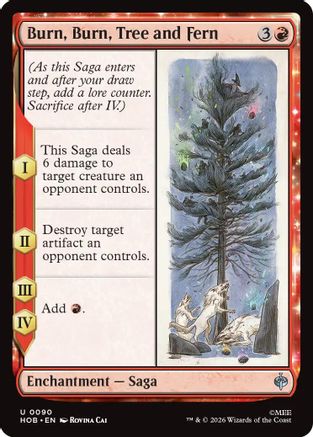 Burn, Burn, Tree and Fern (HOB-090) - The Hobbit - Card Brawlers