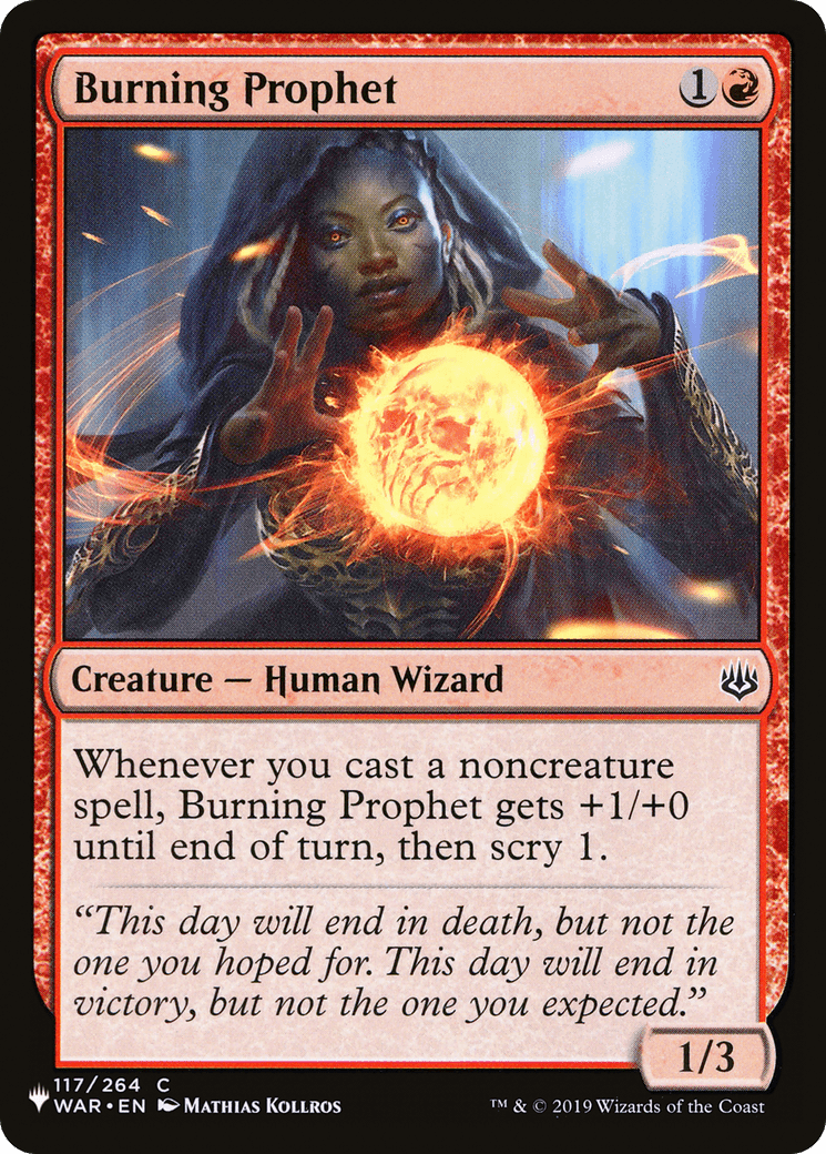Burning Prophet [The List] - Card Brawlers