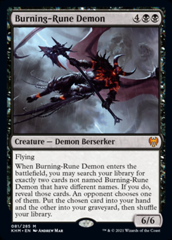 Burning - Rune Demon [Kaldheim] - Card Brawlers