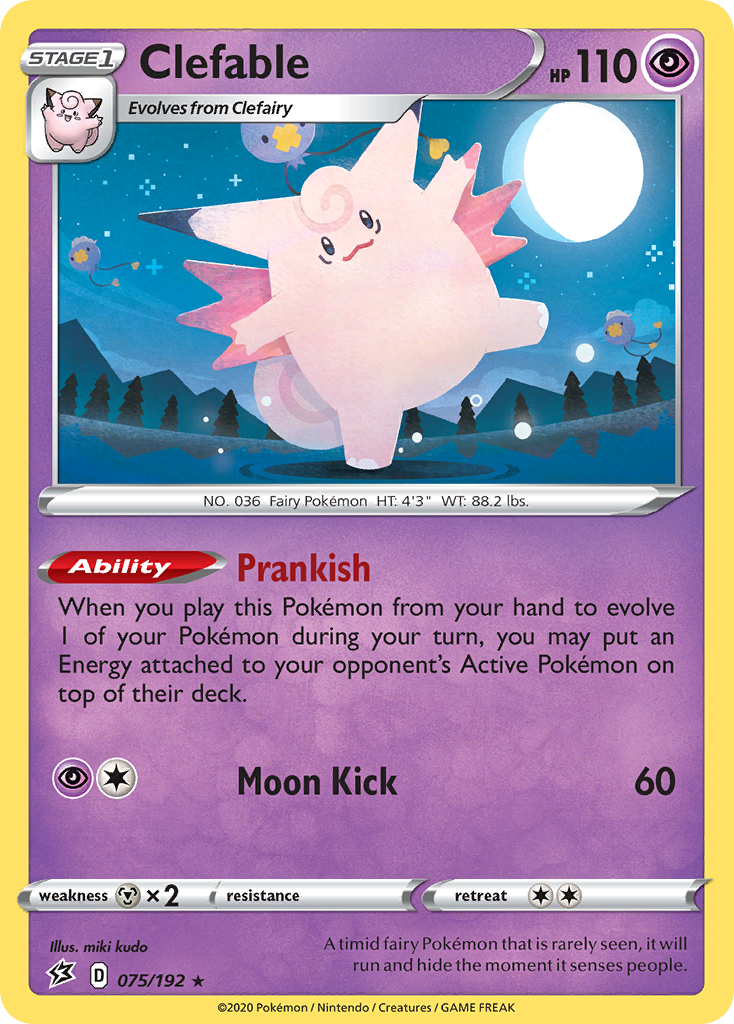 Clefable (075/192) [Sword & Shield: Rebel Clash] - Pokémon - Card Brawlers | Quebec | Canada |