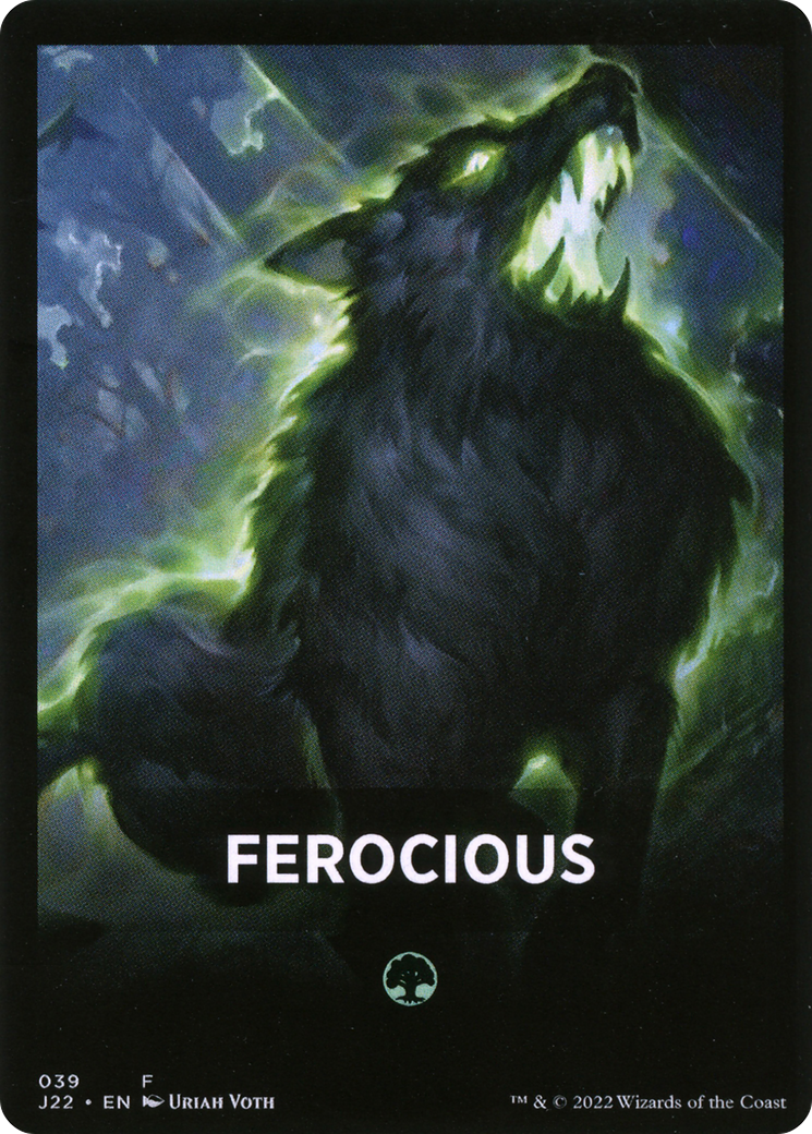 Ferocious Theme Card [Jumpstart 2022 Front Cards] - Magic: The Gathering - Card Brawlers | Quebec | Canada |