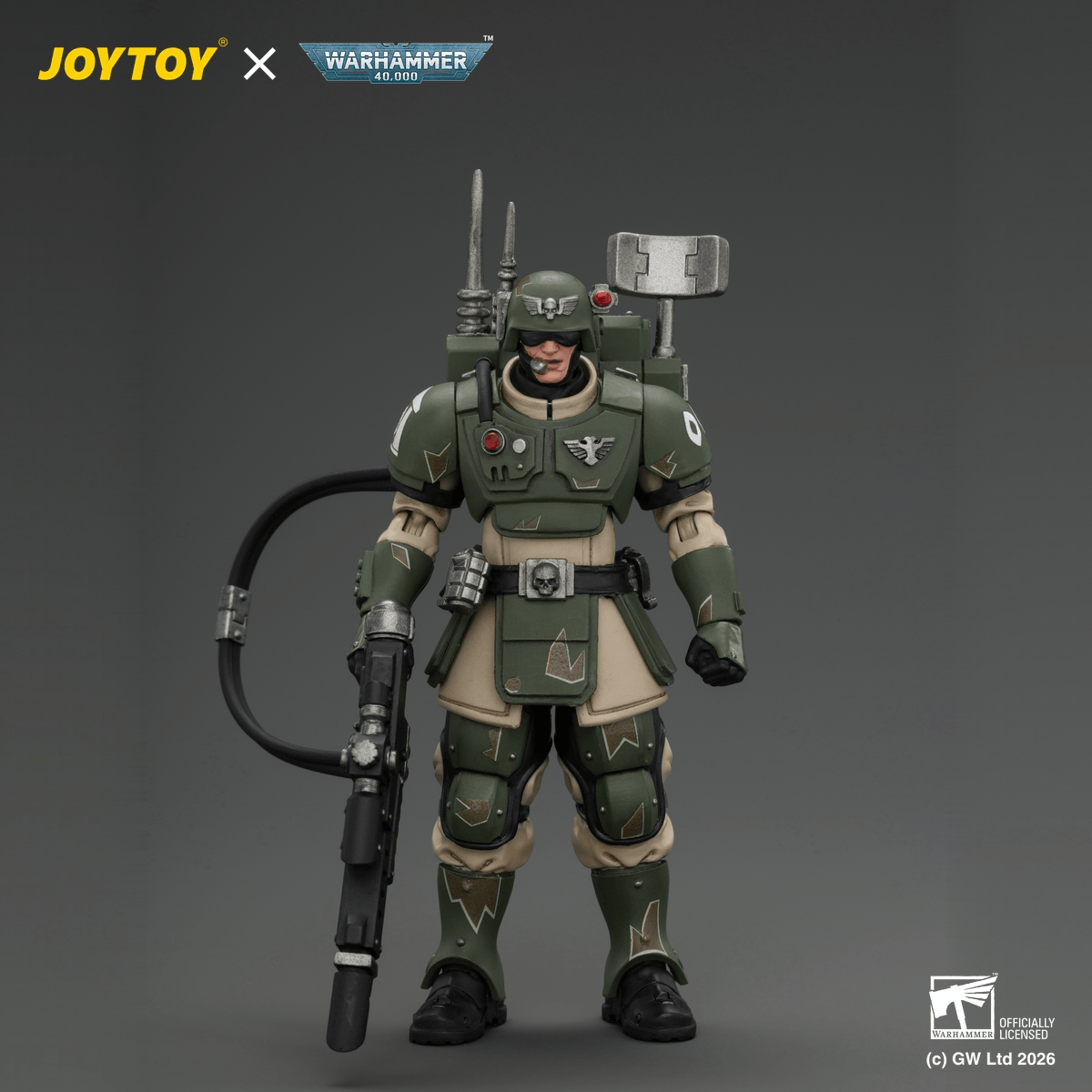 JOYTOY - Warhammer 40k - Astra Militarum - Kasrkin 3 with Hot-shot Lasgun and Vox-caster - (PREORDER) October 30, 2026