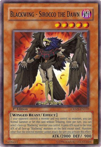 Blackwing - Sirocco the Dawn [CRMS-EN010] Common - Yu-Gi-Oh! - Card Brawlers | Quebec | Canada |