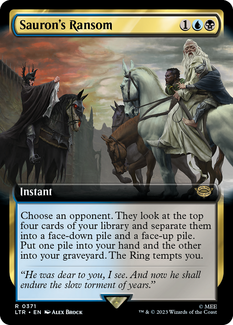 Sauron's Ransom (Extended Art) [The Lord of the Rings: Tales of Middle-Earth] - Magic: The Gathering - Card Brawlers | Quebec | Canada |