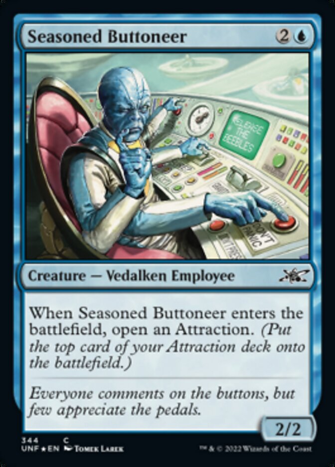 Seasoned Buttoneer (Galaxy Foil) [Unfinity] - Magic: The Gathering - Card Brawlers | Quebec | Canada |