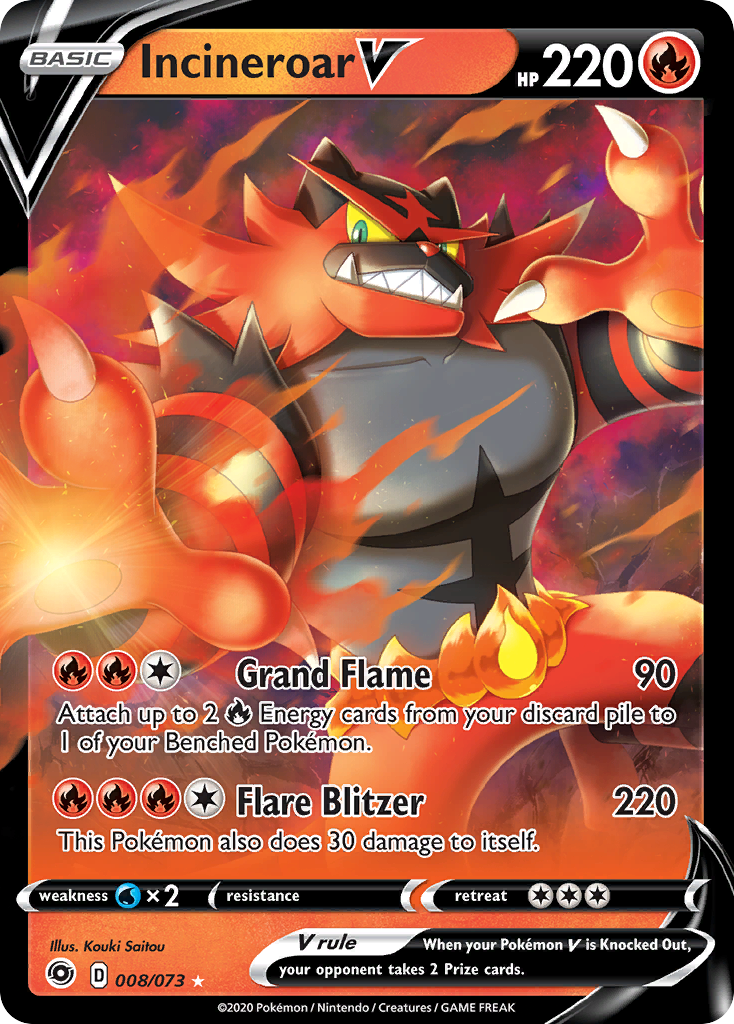 Incineroar V (008/073) [Sword & Shield: Champion's Path] - Pokémon - Card Brawlers | Quebec | Canada |