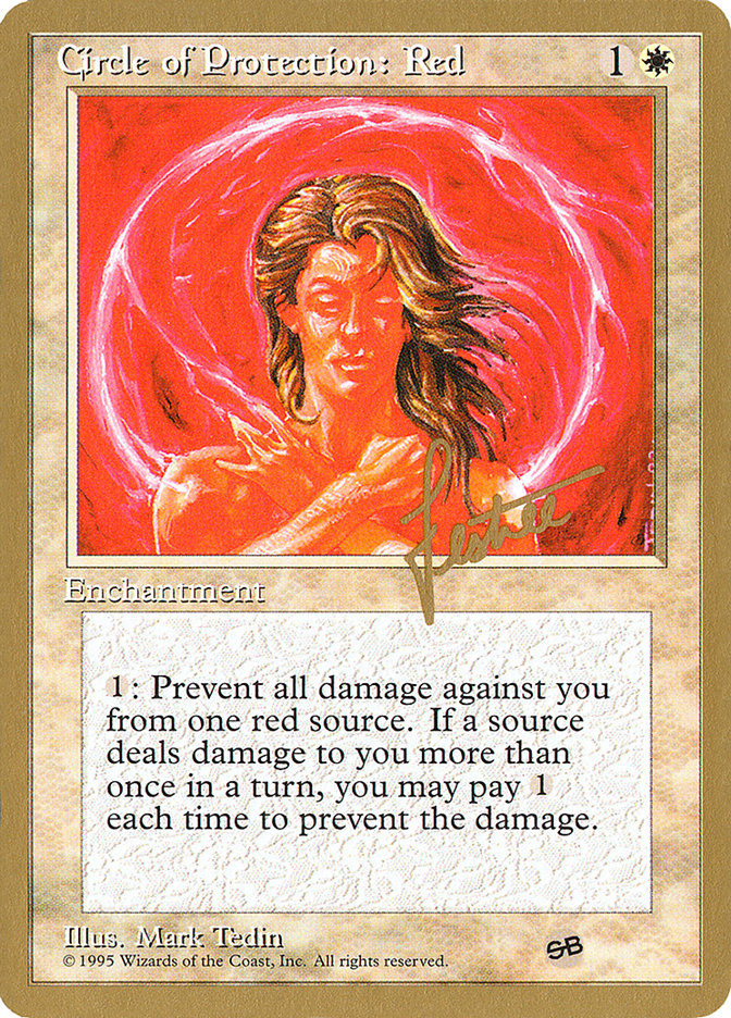 Circle of Protection: Red (Bertrand Lestree) (SB) (4ED) [Pro Tour Collector Set] - Magic: The Gathering - Card Brawlers | Quebec | Canada |