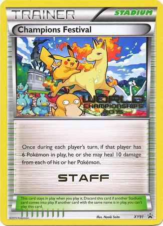 Champions Festival 2015 Staff (XY91) [XY: Black Star Promos] - Pokémon - Card Brawlers | Quebec | Canada |