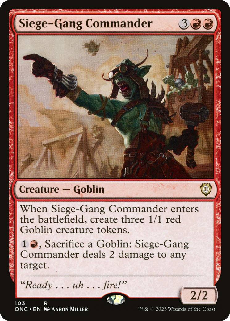 Siege-Gang Commander [Phyrexia: All Will Be One Commander] - Magic: The Gathering - Card Brawlers | Quebec | Canada |
