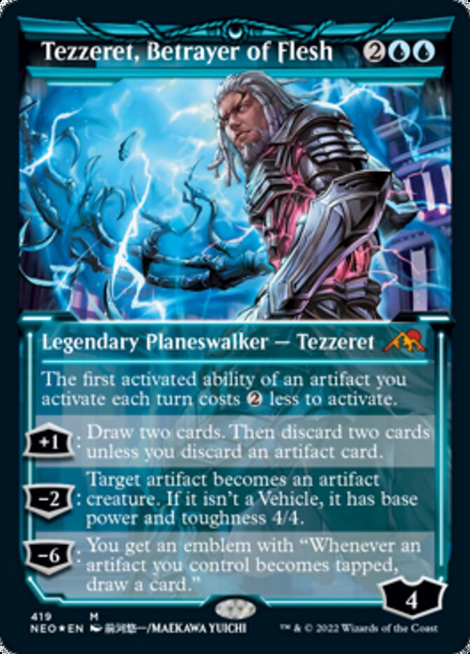 Tezzeret, Betrayer of Flesh (Showcase) (Foil Etched) [Kamigawa: Neon Dynasty] - Magic: The Gathering - Card Brawlers | Quebec | Canada |