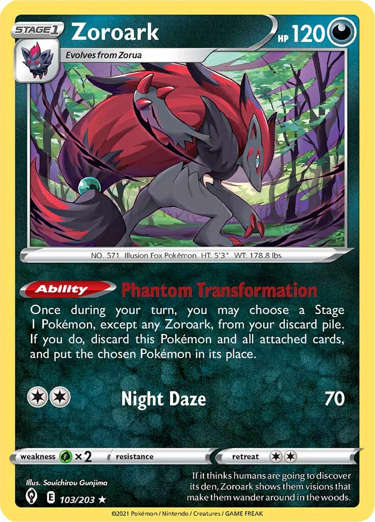 Zoroark (103/203) [Sword & Shield: Evolving Skies] - Pokémon - Card Brawlers | Quebec | Canada |