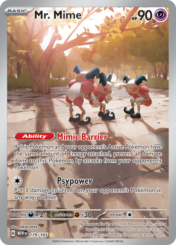 Mr. Mime (179/165) [Scarlet & Violet 151] - Pokémon - Card Brawlers | Quebec | Canada |