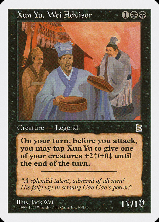 Xun Yu, Wei Advisor [Portal Three Kingdoms] - Magic: The Gathering - Card Brawlers | Quebec | Canada |