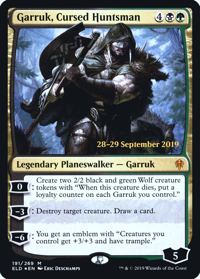 Garruk, Cursed Huntsman [Throne of Eldraine Prerelease Promos] - Magic: The Gathering - Card Brawlers | Quebec | Canada |
