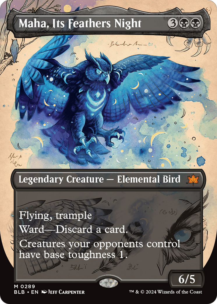 Maha, Its Feathers Night (Borderless) [Bloomburrow] - Magic: The Gathering - Card Brawlers | Quebec | Canada |