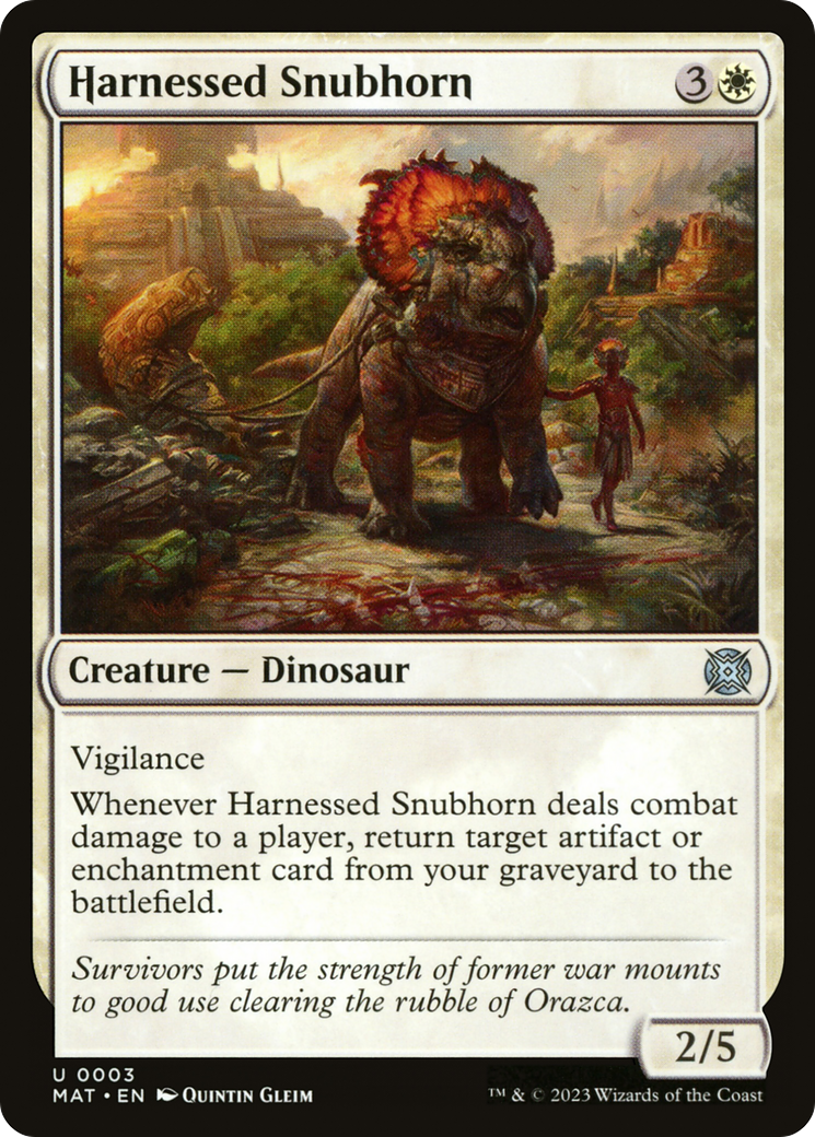Harnessed Snubhorn [March of the Machine: The Aftermath] - Magic: The Gathering - Card Brawlers | Quebec | Canada |