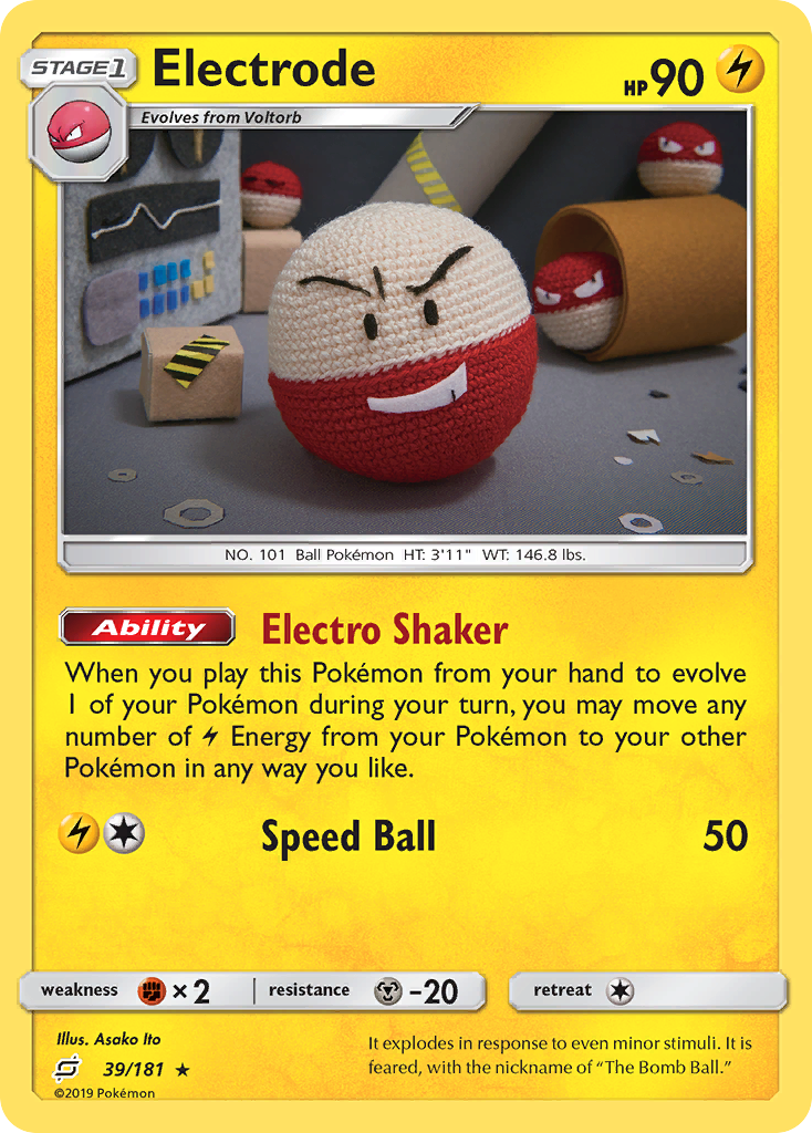 Electrode (39/181) [Sun & Moon: Team Up] - Pokémon - Card Brawlers | Quebec | Canada |