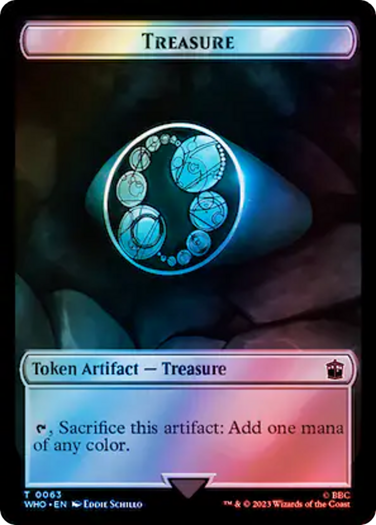 Alien Angel // Treasure (0063) Double-Sided Token (Surge Foil) [Doctor Who Tokens] - Magic: The Gathering - Card Brawlers | Quebec | Canada |