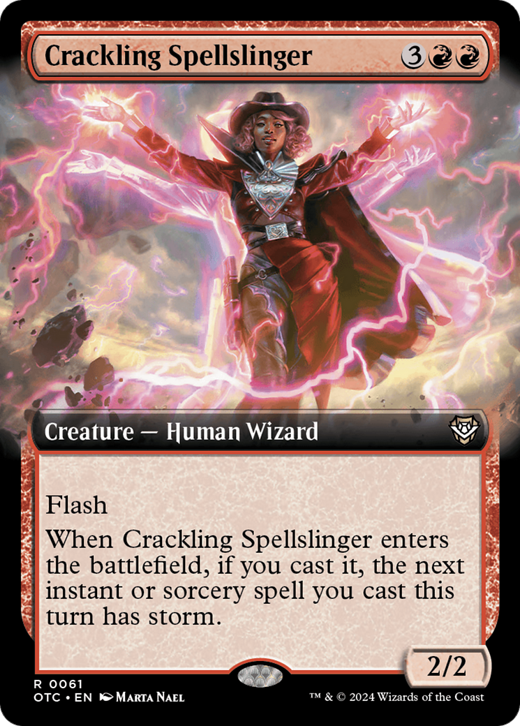 Crackling Spellslinger (Extended Art) [Outlaws of Thunder Junction Commander] - Magic: The Gathering - Card Brawlers | Quebec | Canada |
