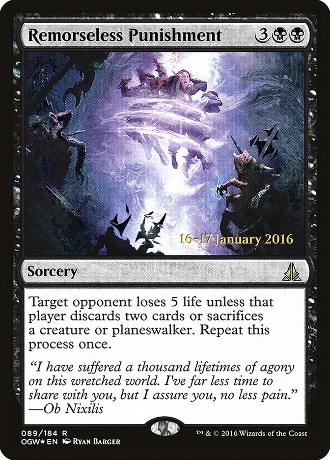 Remorseless Punishment [Oath of the Gatewatch Prerelease Promos] - Magic: The Gathering - Card Brawlers | Quebec | Canada |