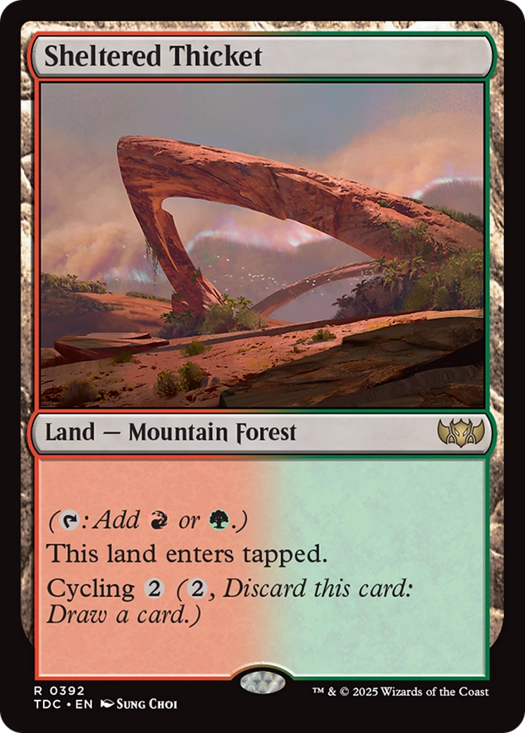 Sheltered Thicket [Tarkir: Dragonstorm Commander] - Magic: The Gathering - Card Brawlers | Quebec | Canada |