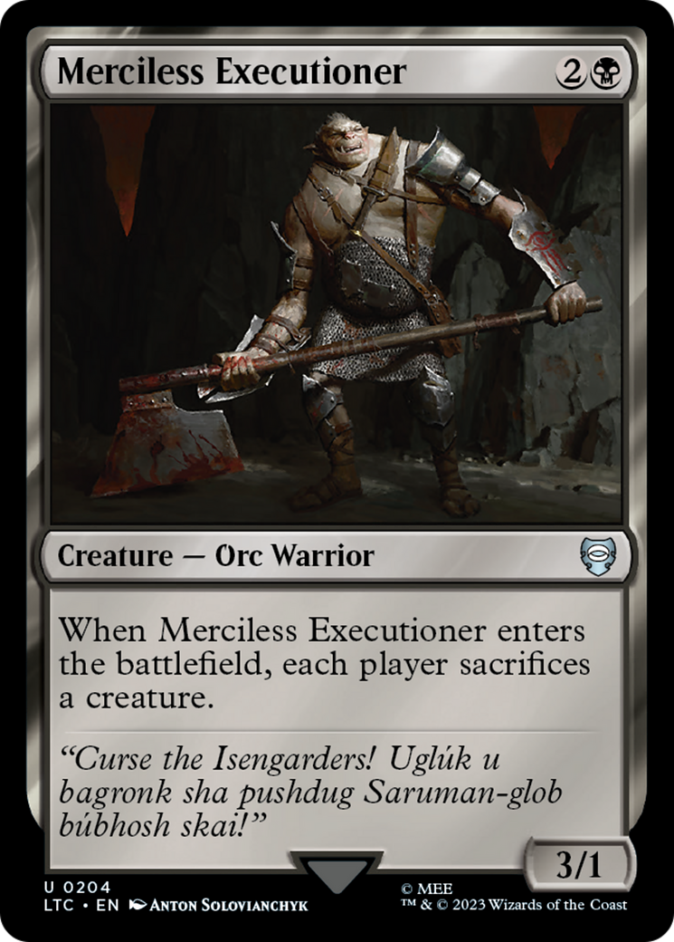 Merciless Executioner [The Lord of the Rings: Tales of Middle-Earth Commander] - Magic: The Gathering - Card Brawlers | Quebec | Canada |