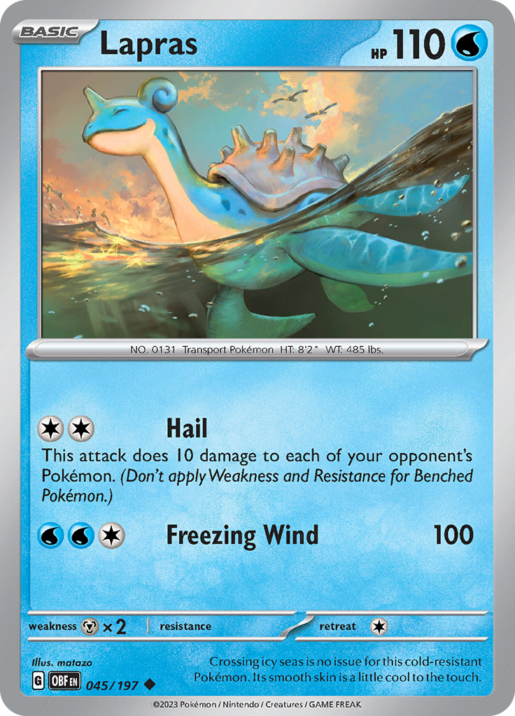 Lapras (045/197) [Scarlet & Violet: Obsidian Flames] - Pokémon - Card Brawlers | Quebec | Canada |