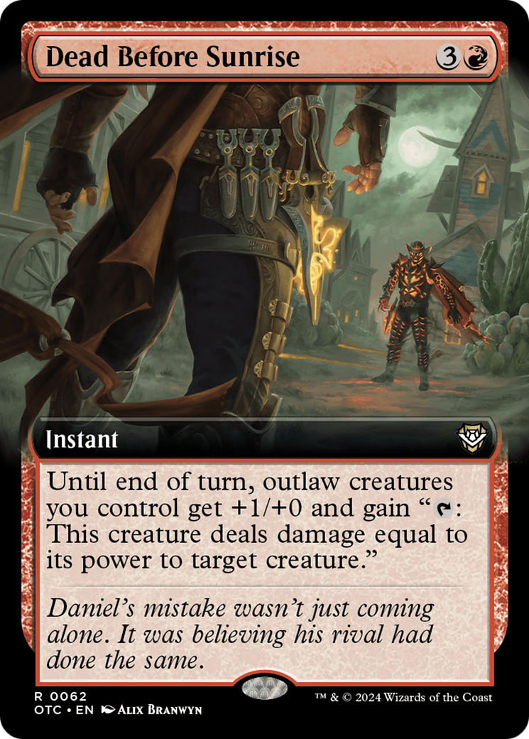 Dead Before Sunrise (Extended Art) [Outlaws of Thunder Junction Commander] - Magic: The Gathering - Card Brawlers | Quebec | Canada |