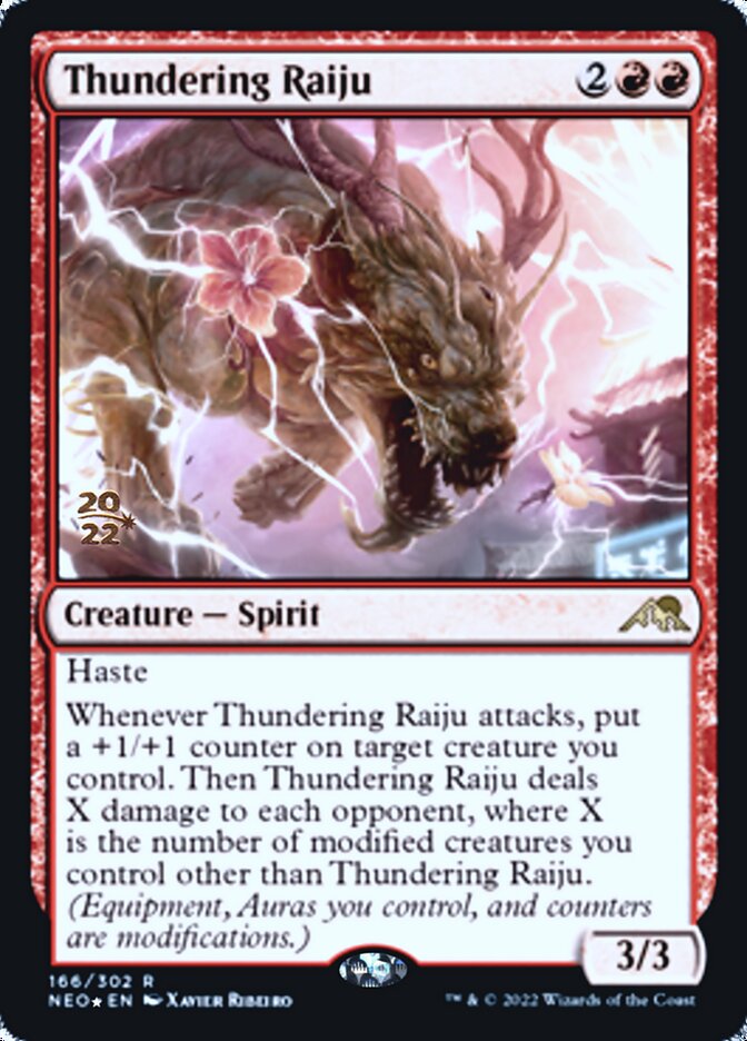 Thundering Raiju [Kamigawa: Neon Dynasty Prerelease Promos] - Magic: The Gathering - Card Brawlers | Quebec | Canada |