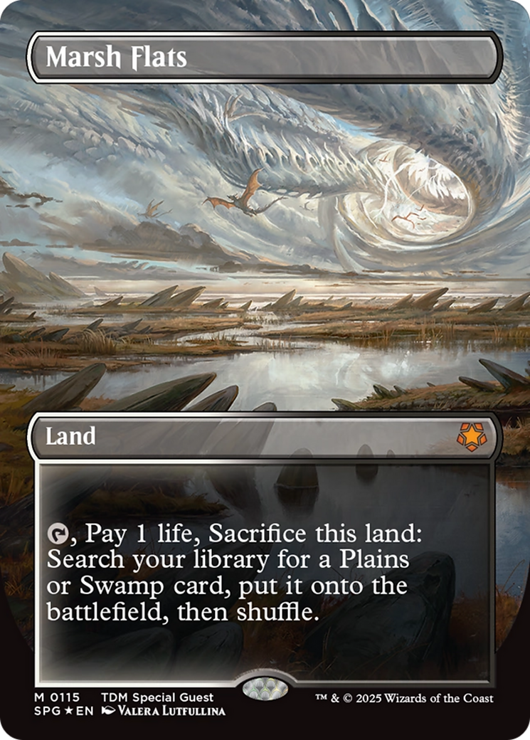 Marsh Flats (Borderless) (Dragonscale Foil) [Tarkir: Dragonstorm Special Guests] - Magic: The Gathering - Card Brawlers | Quebec | Canada |