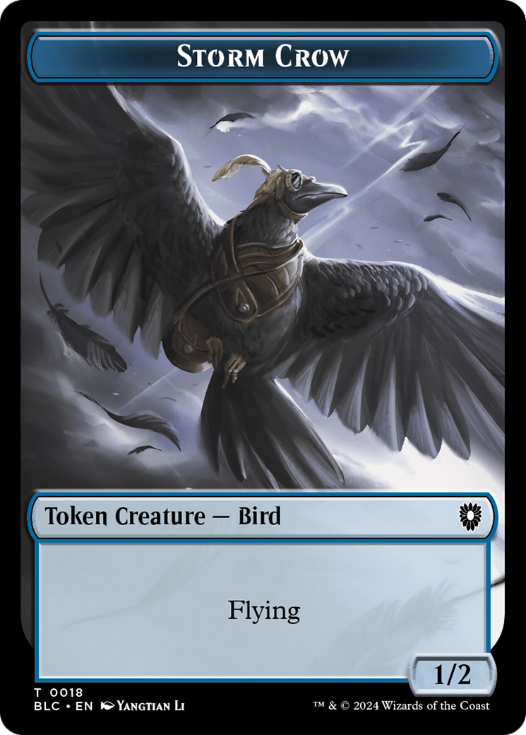 Storm Crow // Bird (003) Double-Sided Token [Bloomburrow Commander Tokens] - Magic: The Gathering - Card Brawlers | Quebec | Canada |