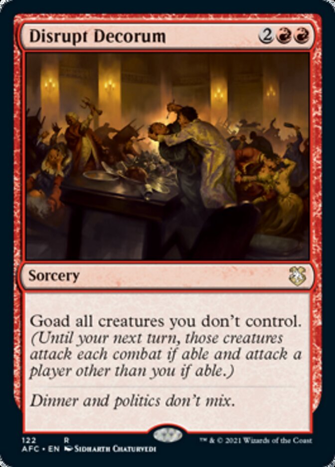 Disrupt Decorum [Dungeons & Dragons: Adventures in the Forgotten Realms Commander] - Magic: The Gathering - Card Brawlers | Quebec | Canada |