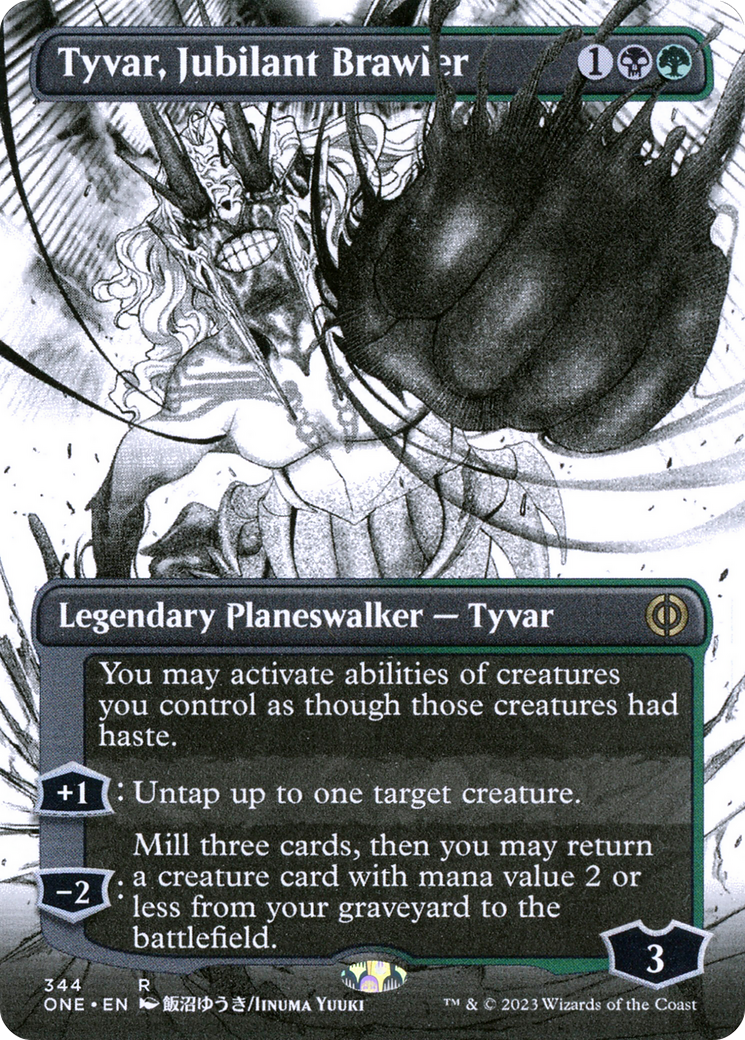 Tyvar, Jubilant Brawler (Borderless Manga) [Phyrexia: All Will Be One] - Magic: The Gathering - Card Brawlers | Quebec | Canada |