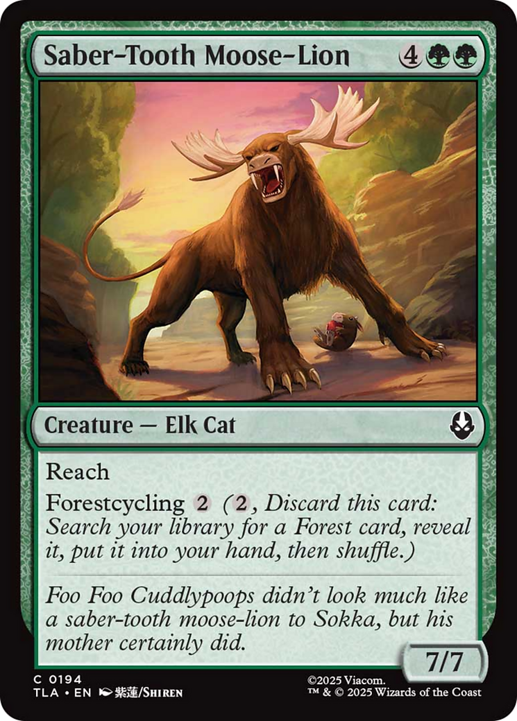 Saber-Tooth Moose-Lion [Avatar: The Last Airbender] - Magic: The Gathering - Card Brawlers | Quebec | Canada |