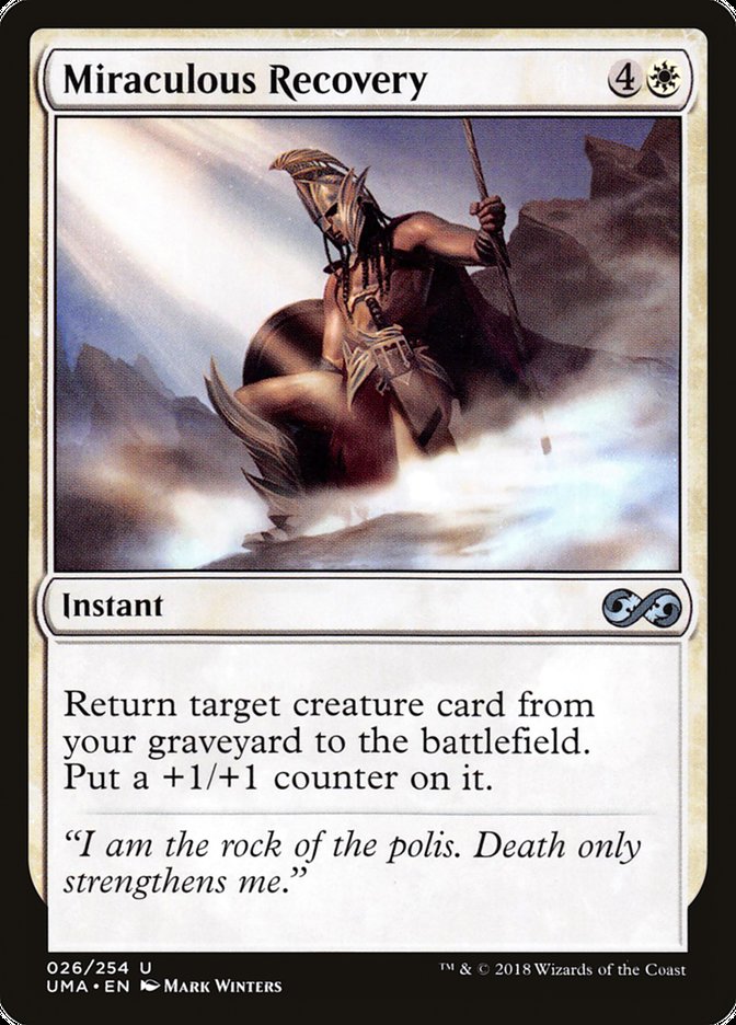 Miraculous Recovery [Ultimate Masters] - Magic: The Gathering - Card Brawlers | Quebec | Canada |