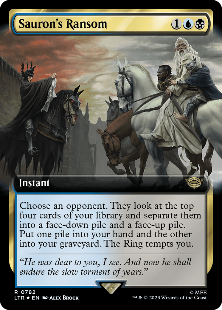 Sauron's Ransom (Extended Art) (Surge Foil) [The Lord of the Rings: Tales of Middle-Earth] - Magic: The Gathering - Card Brawlers | Quebec | Canada |