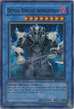 Demise, King of Armageddon [SOI-EN035] Super Rare - Yu-Gi-Oh! - Card Brawlers | Quebec | Canada |