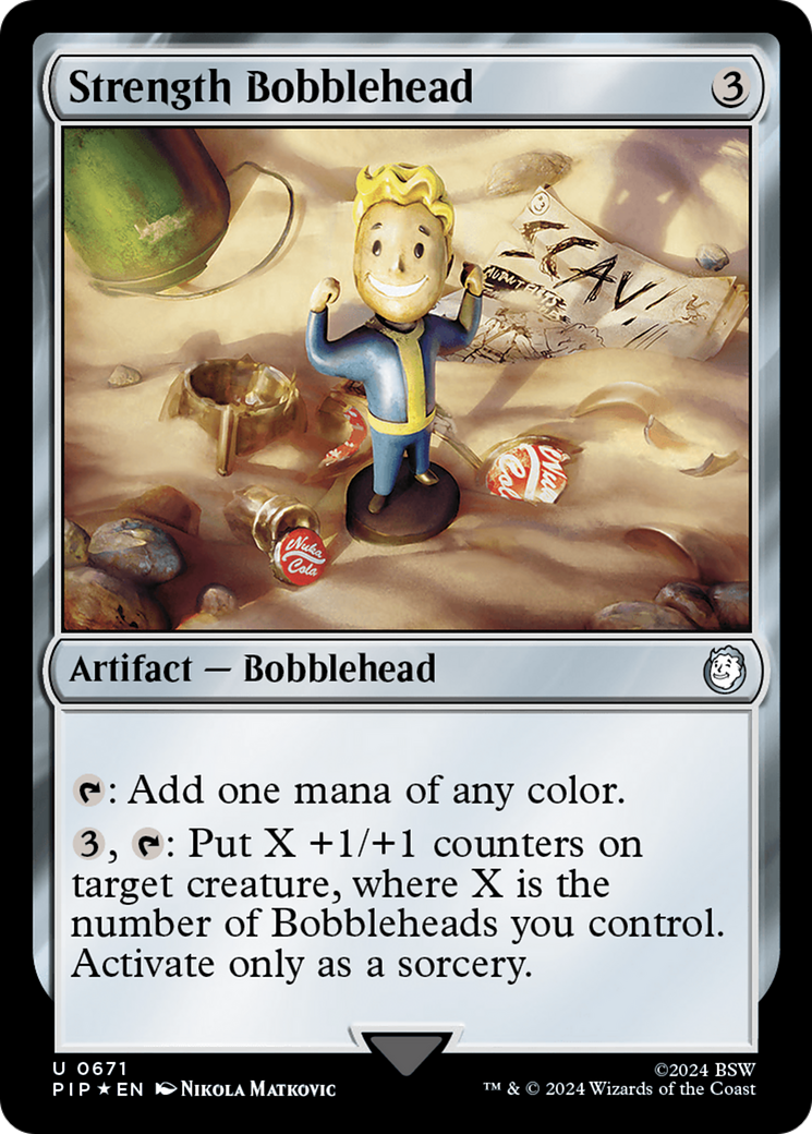 Strength Bobblehead (Surge Foil) [Fallout] - Magic: The Gathering - Card Brawlers | Quebec | Canada |