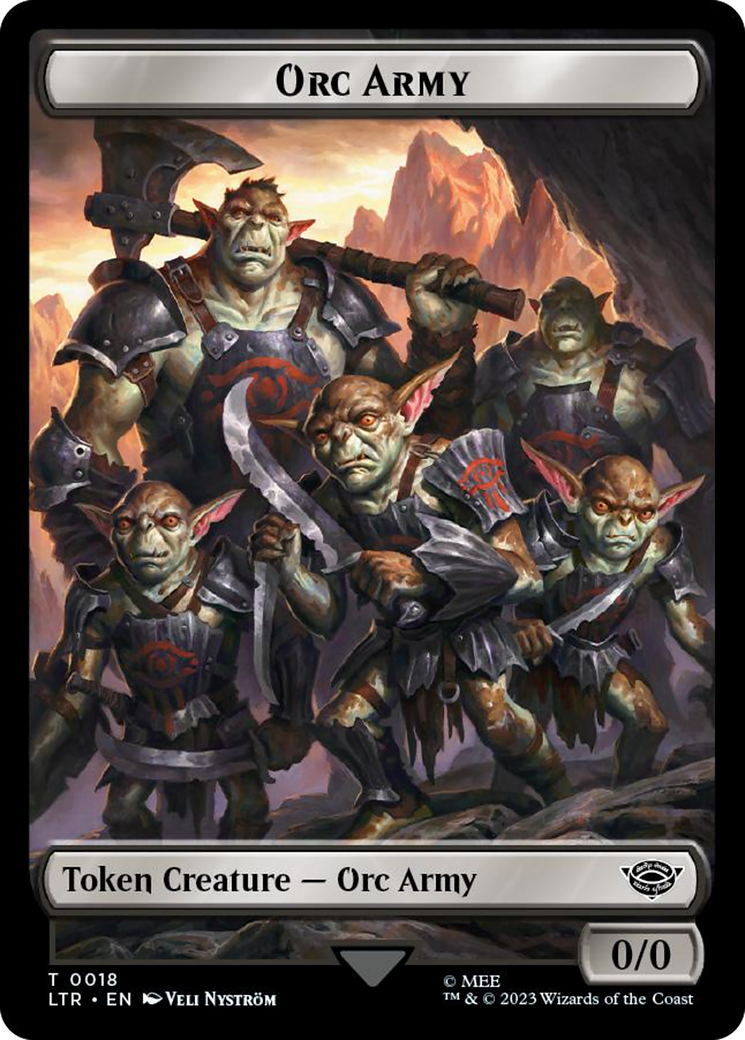 Orc Army (0018) // Food (0022) Double-Sided Token (Surge Foil) [The Lord of the Rings: Tales of Middle-Earth Tokens] - Magic: The Gathering - Card Brawlers | Quebec | Canada |