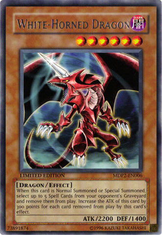 White-Horned Dragon [MDP2-EN006] Rare - Yu-Gi-Oh! - Card Brawlers | Quebec | Canada |