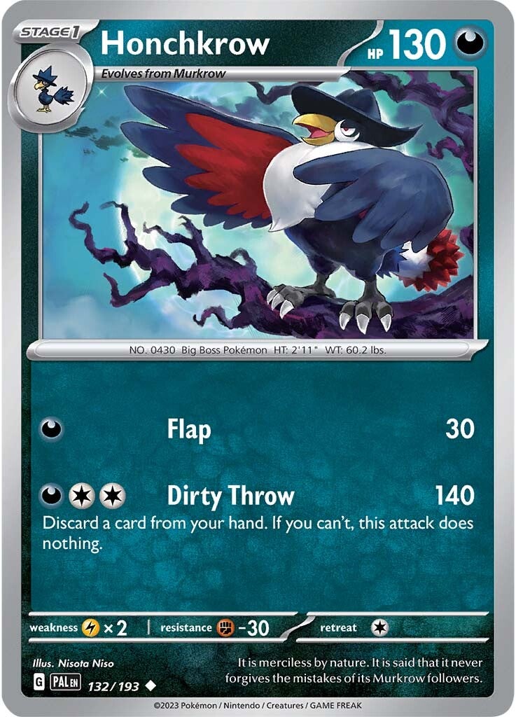 Honchkrow (132/193) [Scarlet & Violet: Paldea Evolved] - Pokémon - Card Brawlers | Quebec | Canada |