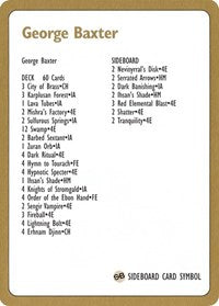 1996 George Baxter Decklist Card [World Championship Decks] - Magic: The Gathering - Card Brawlers | Quebec | Canada |