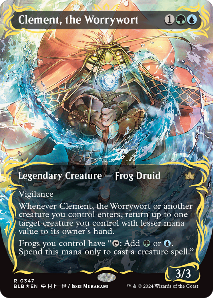 Clement, the Worrywort (Borderless) (Raised Foil) [Bloomburrow] - Magic: The Gathering - Card Brawlers | Quebec | Canada |