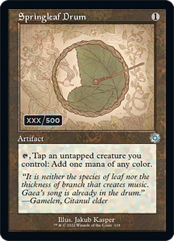 Springleaf Drum (Retro Schematic) (Serialized) [The Brothers' War Retro Artifacts] - Magic: The Gathering - Card Brawlers | Quebec | Canada |