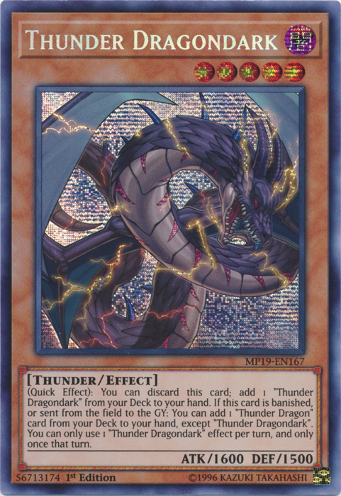 Tonnerre Dragondark [MP19-EN167] Prismatique Secret Rare 