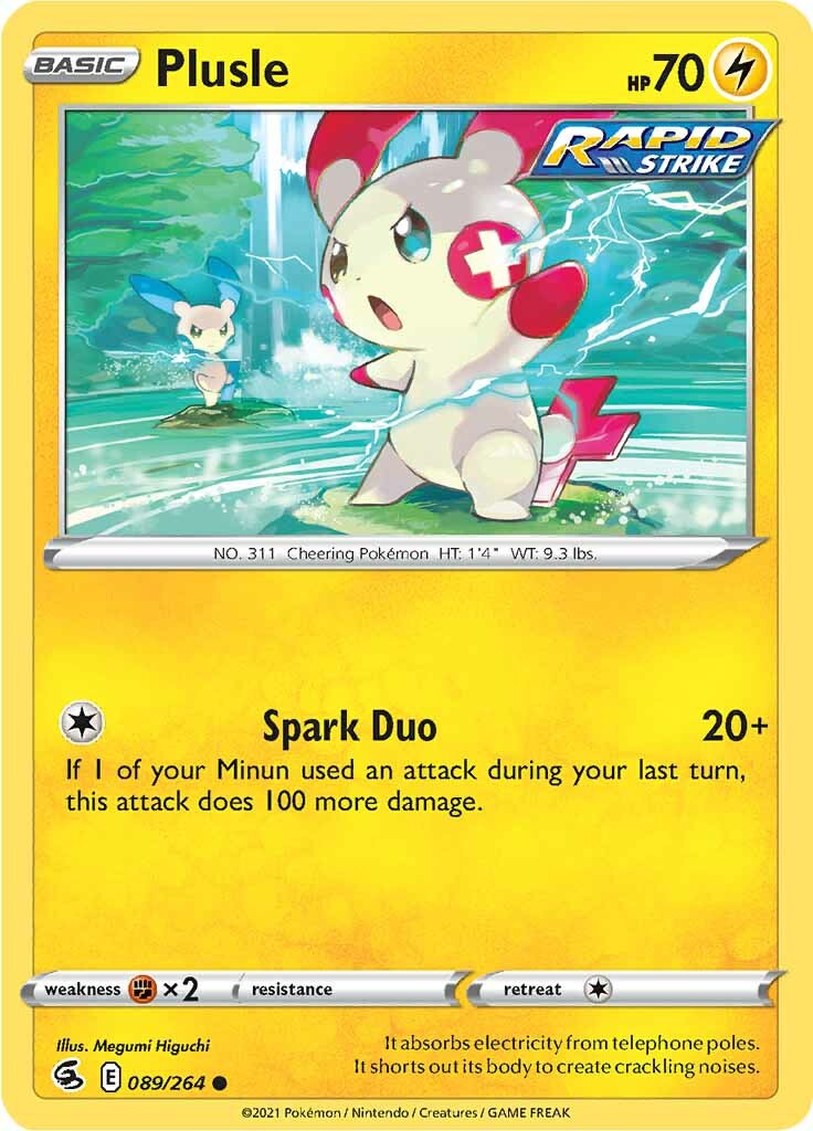 Plusle (089/264) [Sword & Shield: Fusion Strike] - Pokémon - Card Brawlers | Quebec | Canada |