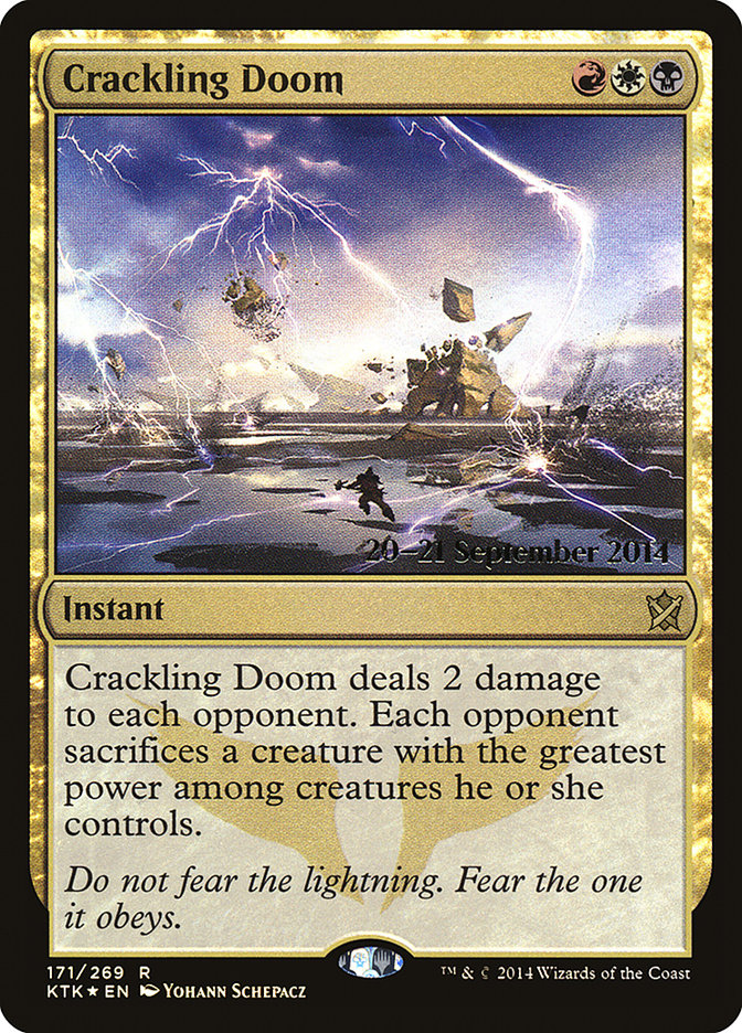 Crackling Doom [Khans of Tarkir Prerelease Promos] - Magic: The Gathering - Card Brawlers | Quebec | Canada |