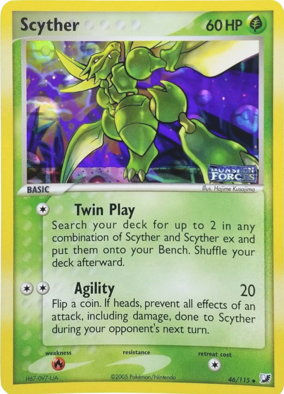 Scyther (46/115) (Stamped) [EX: Unseen Forces] - Pokémon - Card Brawlers | Quebec | Canada |