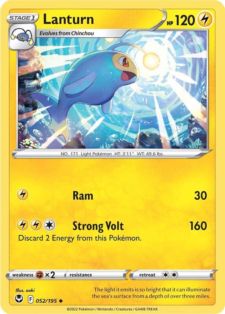 Lanturn (052/195) [Sword & Shield: Silver Tempest] - Pokémon - Card Brawlers | Quebec | Canada |