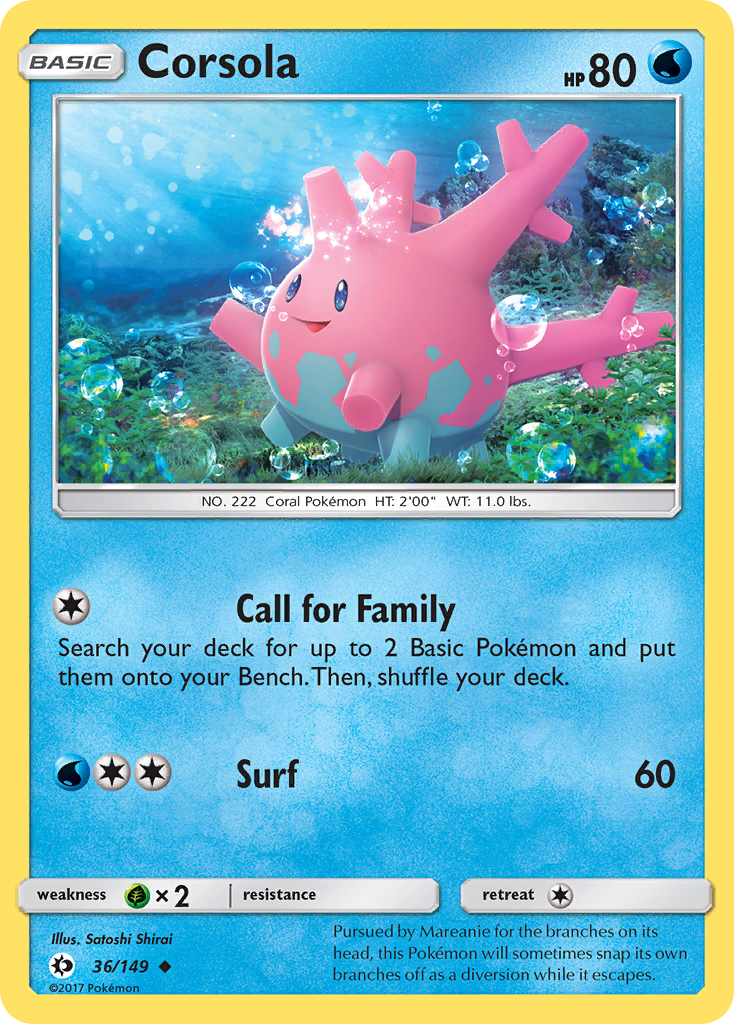 Corsola (36/149) [Sun & Moon: Base Set] - Pokémon - Card Brawlers | Quebec | Canada |
